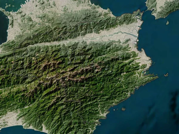 Tokushima Prefekturen Japan Lågupplöst Satellitkarta — Stockfoto