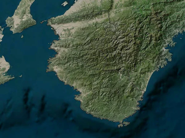 Wakayama Präfektur Von Japan Satellitenkarte Mit Niedriger Auflösung — Stockfoto