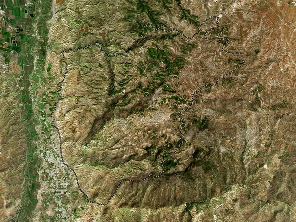 Ajlun Provinsen Jordanien Högupplöst Satellitkarta — Stockfoto
