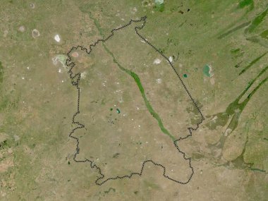 Pavlodar, Kazakistan bölgesi. Düşük çözünürlüklü uydu haritası