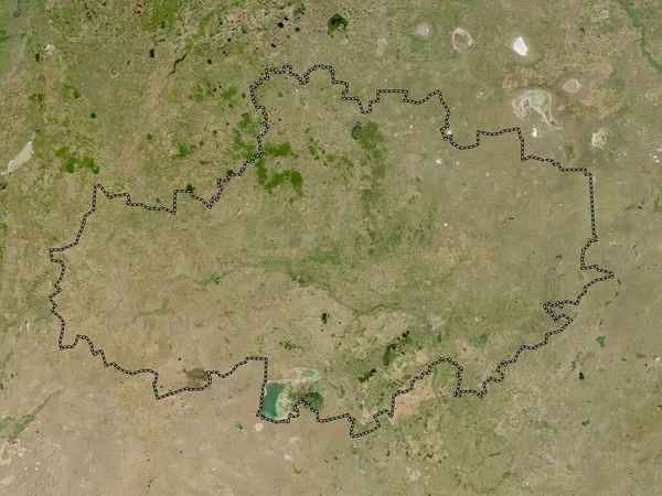 Aqmola Região Cazaquistão Mapa Satélite Baixa Resolução — Fotografia de Stock