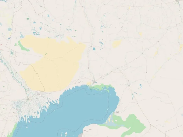 Atyrau Region Kazachstanu Otwarta Mapa Ulic — Zdjęcie stockowe