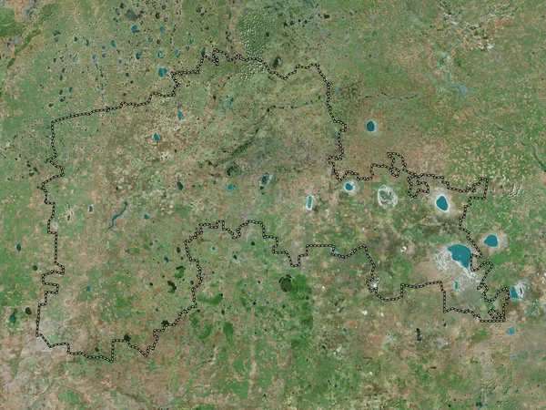 Cazaquistão Norte Região Cazaquistão Mapa Satélite Alta Resolução — Fotografia de Stock