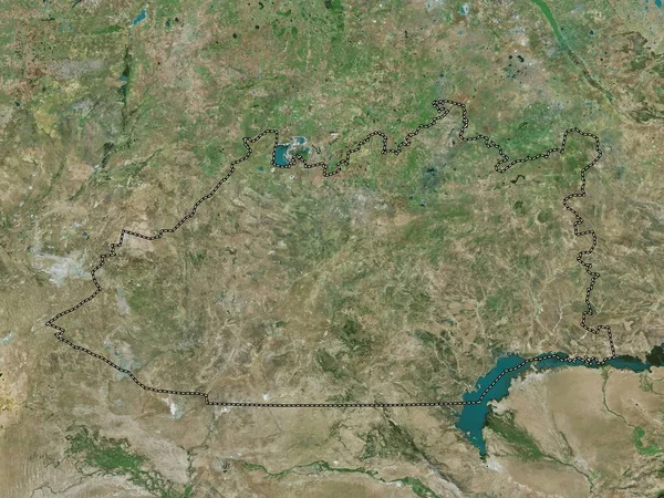 Qaraghandy Regione Del Kazakistan Mappa Satellitare Alta Risoluzione — Foto Stock