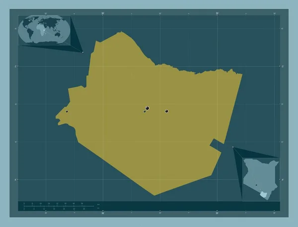 케냐의 타비타 타비타 색깔의 지역의 도시들의 Corner Auxiliary Location — 스톡 사진