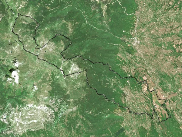 Junik Gemeinde Kosovo Satellitenkarte Mit Niedriger Auflösung — Stockfoto