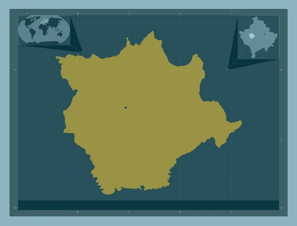 Kline Gemeente Kosovo Stevige Kleurvorm Locaties Van Grote Steden Van — Stockfoto