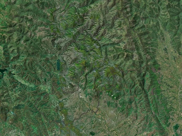 Mitrovice Município Kosovo Mapa Satélite Alta Resolução — Fotografia de Stock