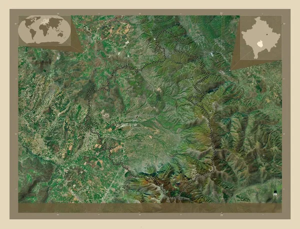 Сухарека Муниципалитет Косово Спутниковая Карта Высокого Разрешения Вспомогательные Карты Расположения — стоковое фото