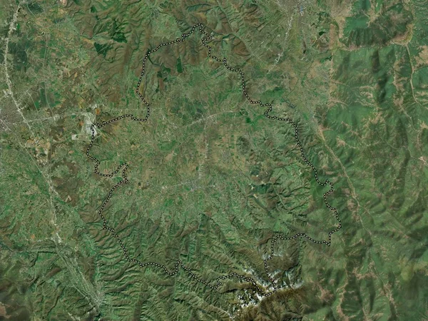 Vitia Município Kosovo Mapa Satélite Alta Resolução — Fotografia de Stock