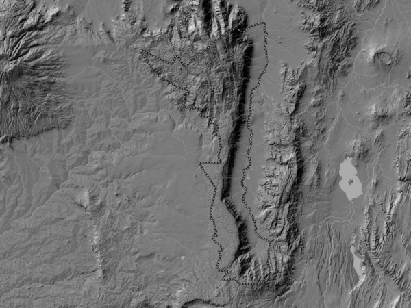 Elgeyo Marakwet Comté Kenya Carte Altitude Bilevel Avec Lacs Rivières — Photo