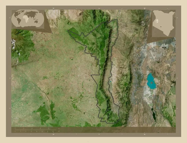 Elgeyo Marakwim County Kenya Супутникова Карта Високої Роздільної Здатності Кутові — стокове фото