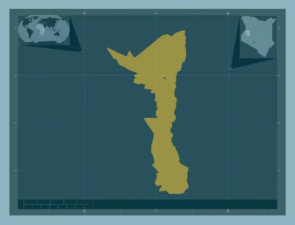 Elgeyo Marakwet Hrabstwo Kenia Solidny Kształt Koloru Pomocnicze Mapy Położenia — Zdjęcie stockowe