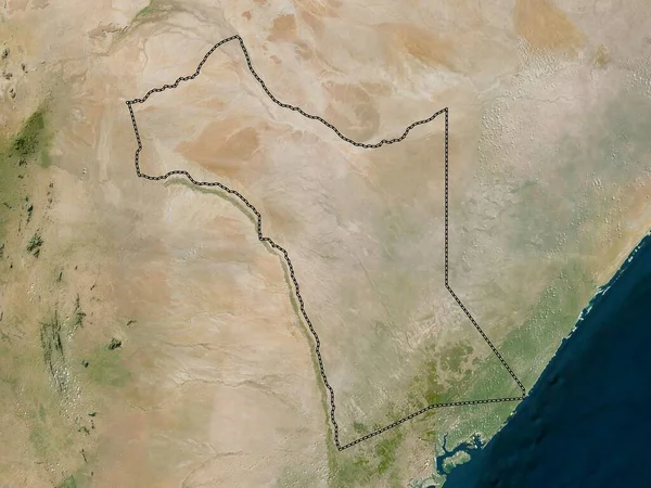 Garissa Condado Quénia Mapa Satélite Baixa Resolução — Fotografia de Stock