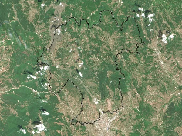 Novoberda Gemeente Kosovo Satellietkaart Met Lage Resolutie — Stockfoto