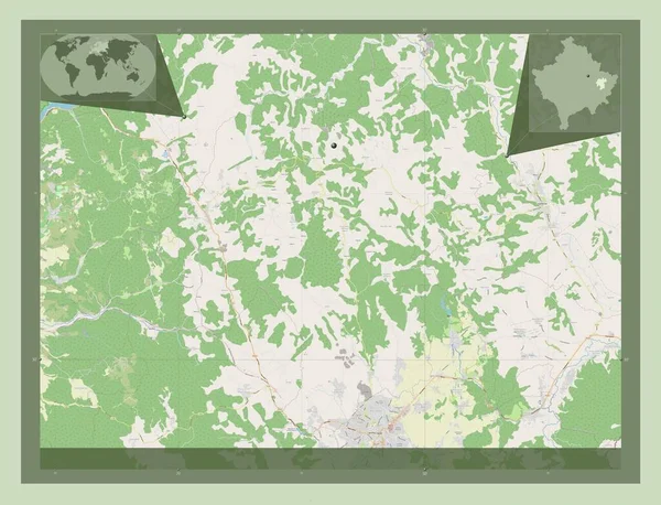 Novoberda Municipio Kosovo Open Street Map Mapas Ubicación Auxiliares Esquina — Foto de Stock