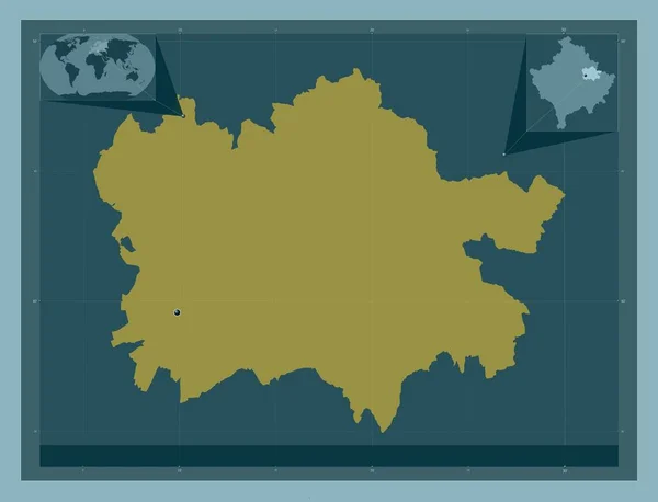 Πρίστινα Δήμος Κοσσυφοπεδίου Ατόφιο Χρώμα Γωνιακοί Χάρτες Βοηθητικής Θέσης — Φωτογραφία Αρχείου
