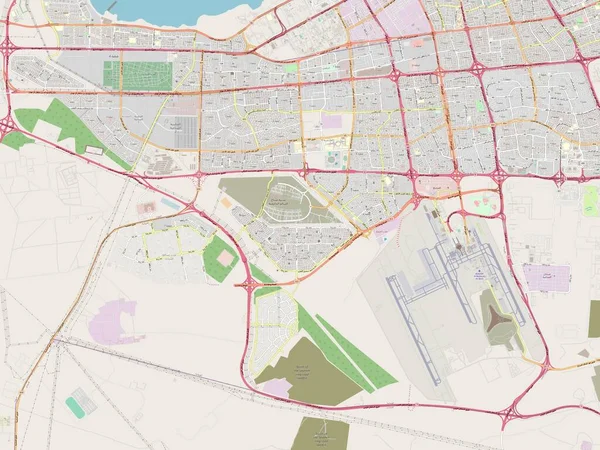 Farwaniyah Provincia Kuwait Mapa Calle Abierto — Foto de Stock
