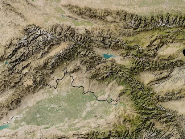 Jalal Abad Provinsen Kirgizistan Lågupplöst Satellitkarta — Stockfoto