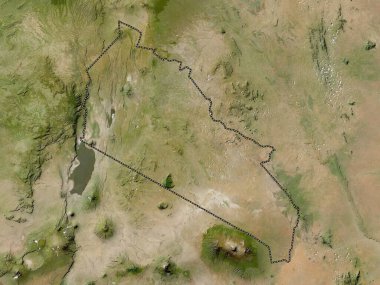 Kajiado, Kenya ilçesi. Düşük çözünürlüklü uydu haritası