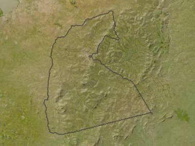 Kisii, Kenya ilçesi. Düşük çözünürlüklü uydu haritası