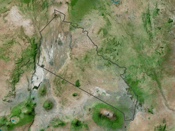 Kajiado Kenyas Län Högupplöst Satellitkarta — Stockfoto