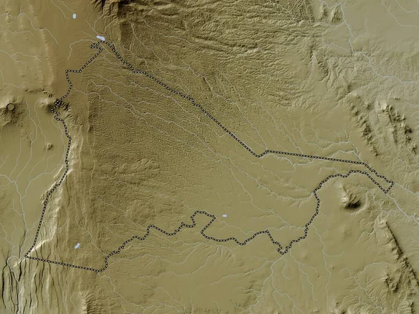 Κιάμπου Επαρχία Κένυας Υψόμετρο Χάρτη Χρωματισμένο Wiki Στυλ Λίμνες Και — Φωτογραφία Αρχείου