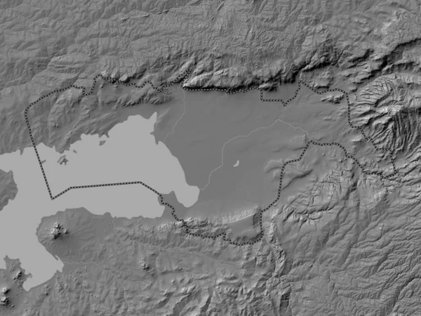 Kisumu Kenya Ilçesi Gölleri Nehirleri Olan Çift Seviyeli Yükseklik Haritası — Stok fotoğraf