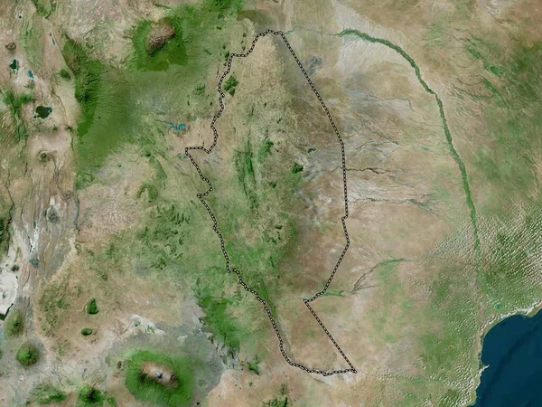 Kitui County Kenya High Resolution Satellite Map — Stock Photo, Image