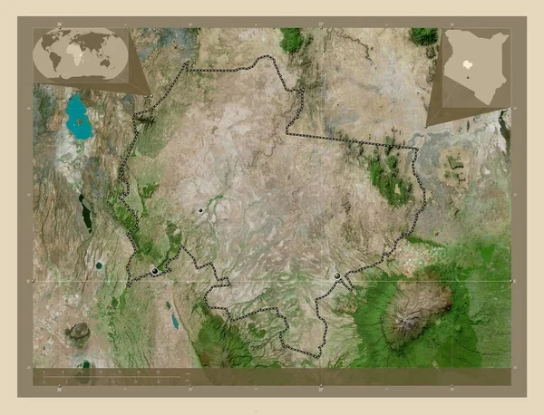 Лайкіпія Графство Кенія Супутникова Карта Високої Роздільної Здатності Розташування Великих — стокове фото