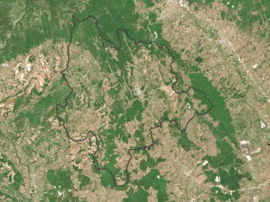 İskenderay, Kosova belediyesi. Düşük çözünürlüklü uydu haritası