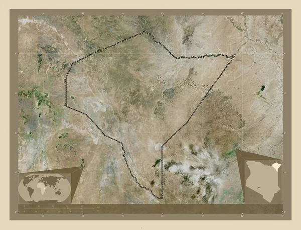 Mandera Condado Quénia Mapa Satélite Alta Resolução Locais Das Principais — Fotografia de Stock