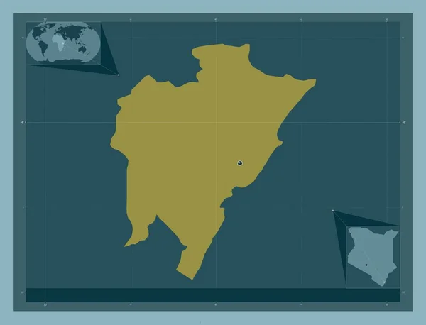 Mombasa Contea Del Kenya Forma Tinta Unita Mappa Della Posizione — Foto Stock