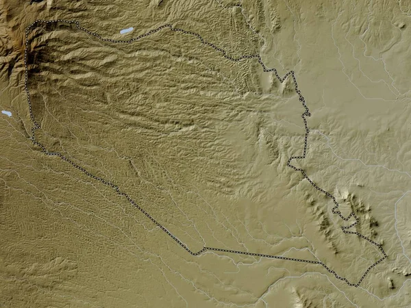 Murang Condado Kenia Mapa Elevación Coloreado Estilo Wiki Con Lagos —  Fotos de Stock