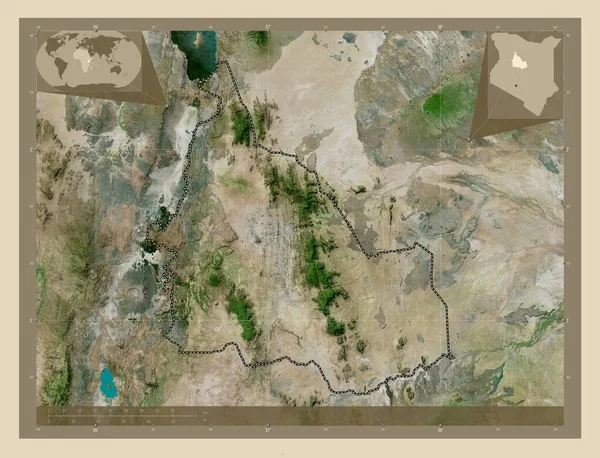 Самбуру Графство Кенія Супутникова Карта Високої Роздільної Здатності Розташування Великих — стокове фото