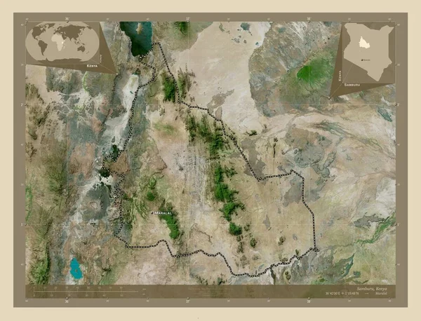 Самбуру Графство Кенія Супутникова Карта Високої Роздільної Здатності Місця Розташування — стокове фото