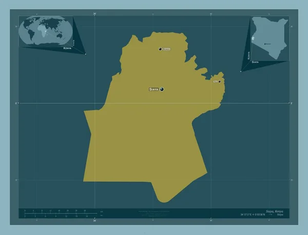 Σιάγια Επαρχία Κένυας Ατόφιο Χρώμα Τοποθεσίες Και Ονόματα Μεγάλων Πόλεων — Φωτογραφία Αρχείου