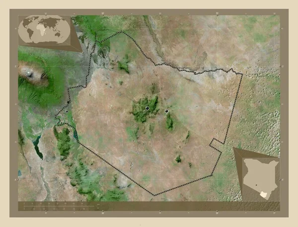 Taita Taveta Condado Kenia Mapa Satelital Alta Resolución Ubicaciones Las —  Fotos de Stock