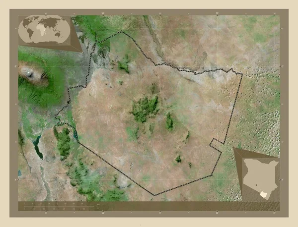 Taita Taveta Condado Kenia Mapa Satelital Alta Resolución Mapas Ubicación —  Fotos de Stock