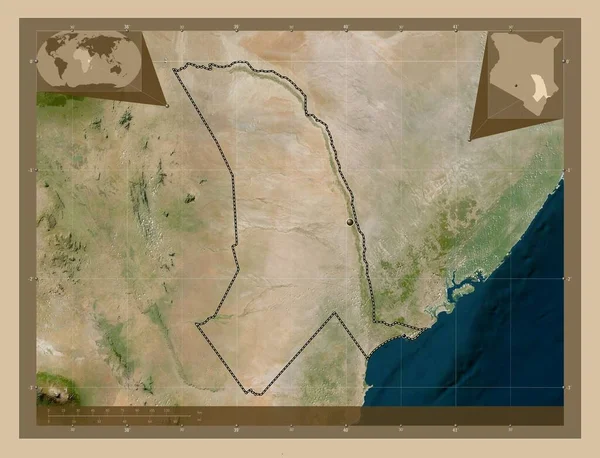 Река Тана Округ Кения Карта Спутника Низкого Разрешения Места Расположения — стоковое фото