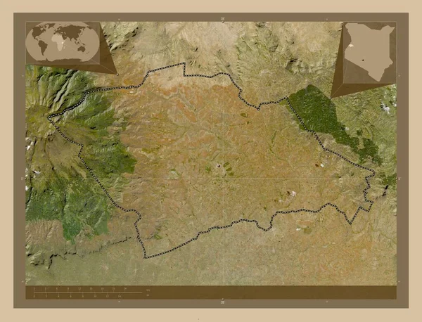 Trans Nzoia Condado Kenia Mapa Satelital Baja Resolución Ubicaciones Las — Foto de Stock