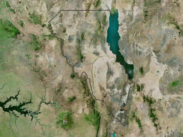 Turkana Okres Kenya Satelitní Mapa Vysokým Rozlišením — Stock fotografie