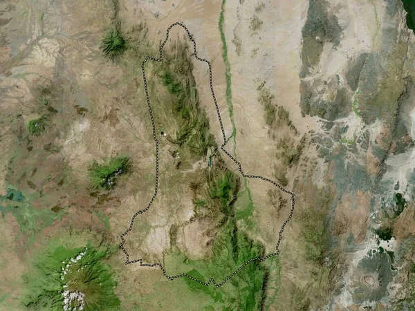 西Pokot肯尼亚县高分辨率卫星地图 — 图库照片