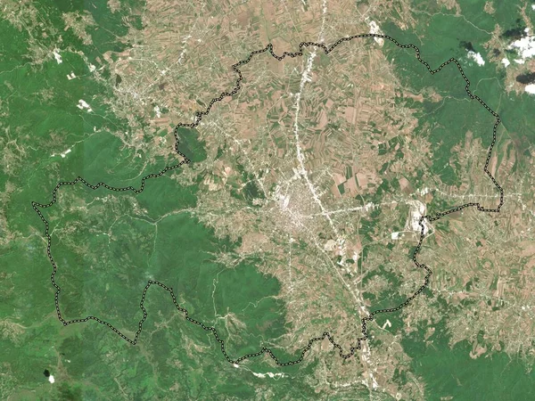 Ferizaj Kosovos Kommun Lågupplöst Satellitkarta — Stockfoto