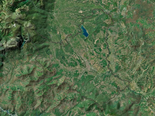 Gjakova Município Kosovo Mapa Satélite Alta Resolução — Fotografia de Stock