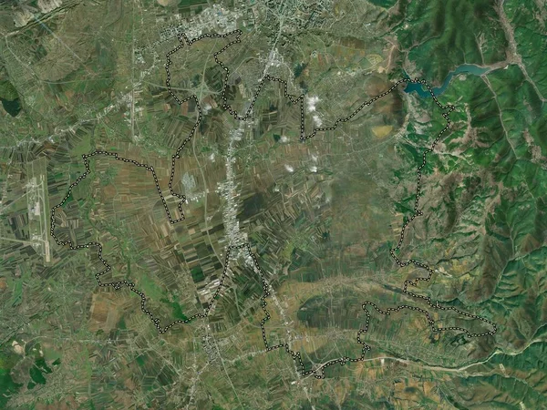 Gracanice Kosovos Kommun Högupplöst Satellitkarta — Stockfoto