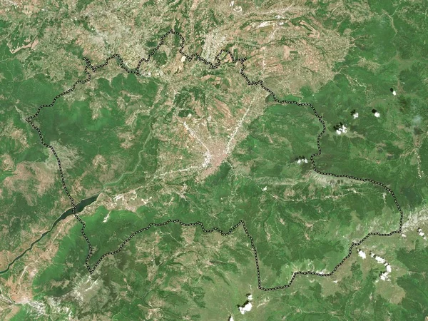 Prizren Kosova Belediyesi Düşük Çözünürlüklü Uydu Haritası — Stok fotoğraf