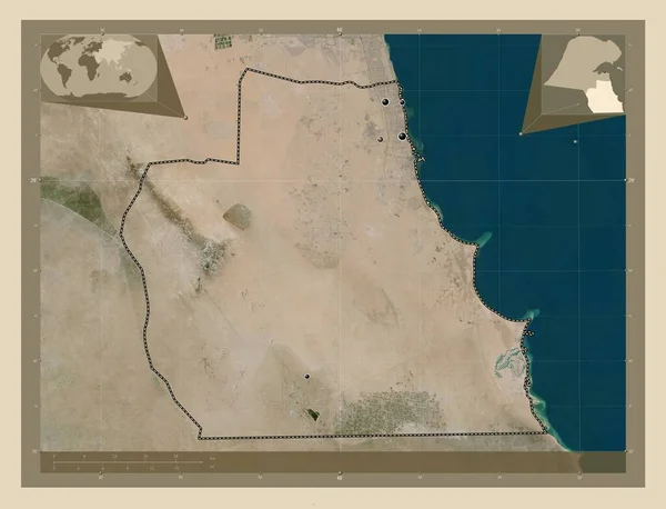 Аль Ахмади Провинция Кувейт Спутниковая Карта Высокого Разрешения Места Расположения — стоковое фото