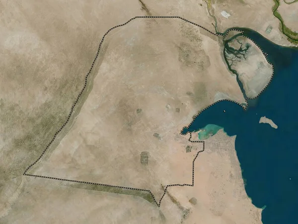 Jahrah Provincia Kuwait Mapa Satélite Alta Resolución — Foto de Stock