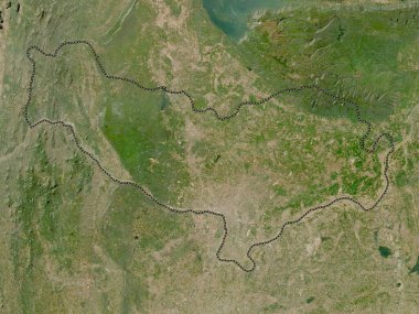 Vientiane Bölgesi, Laos Bölgesi. Düşük çözünürlüklü uydu haritası